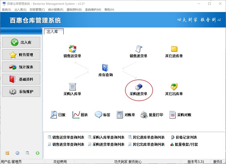 采购退货单